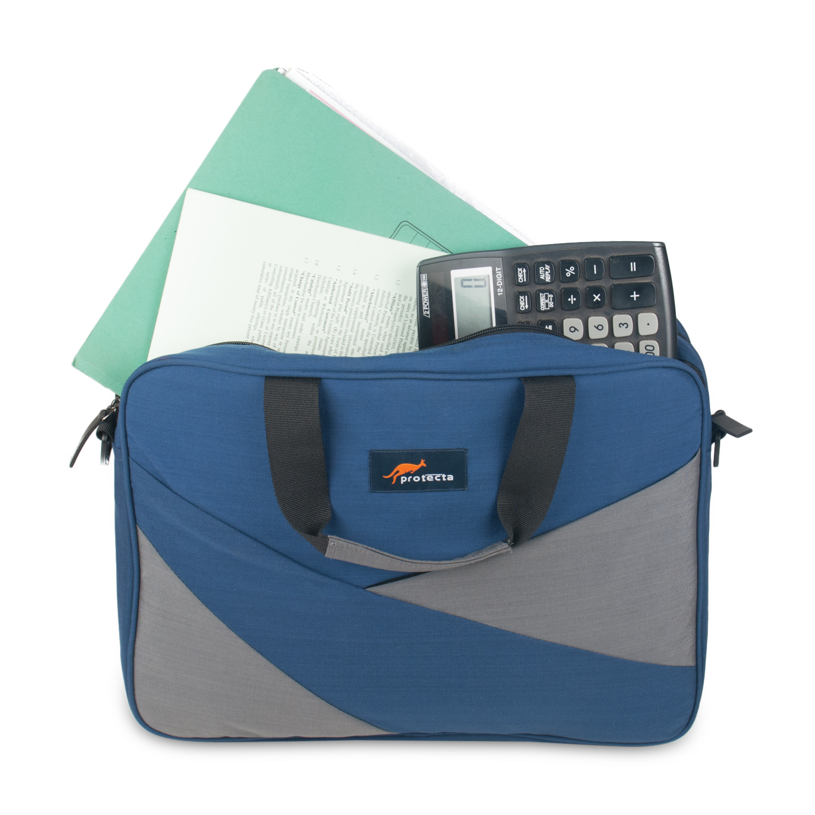 Navy-Grey, Protecta Road Warrior Laptop Office Bag-Main