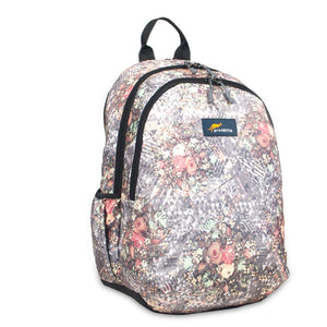 Abstract Flowers, Protecta Samba Casual Backpack-1