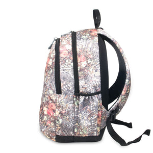 Abstract Flowers, Protecta Samba Casual Backpack-3