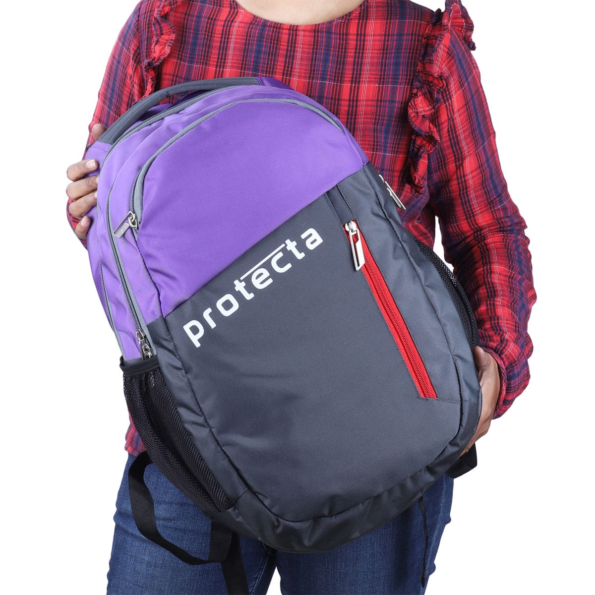 Grey-Violet | Protecta Twister Laptop Backpack-6
